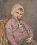 Emile Bernard sitting boy oil painting